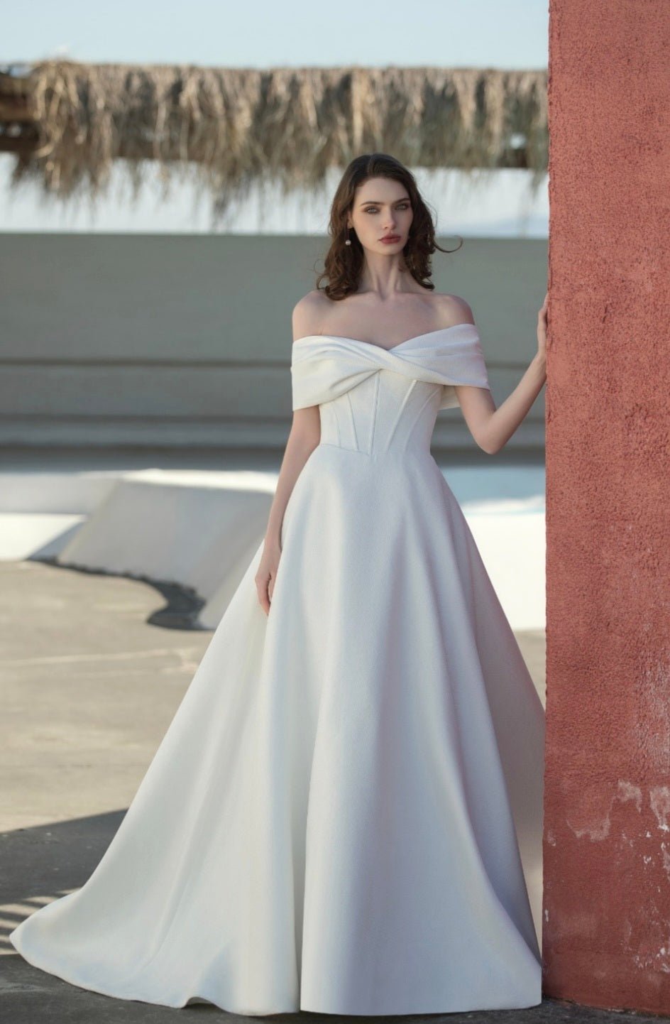 MARITA Brocade A - line gown - Reflections Bridal Studio