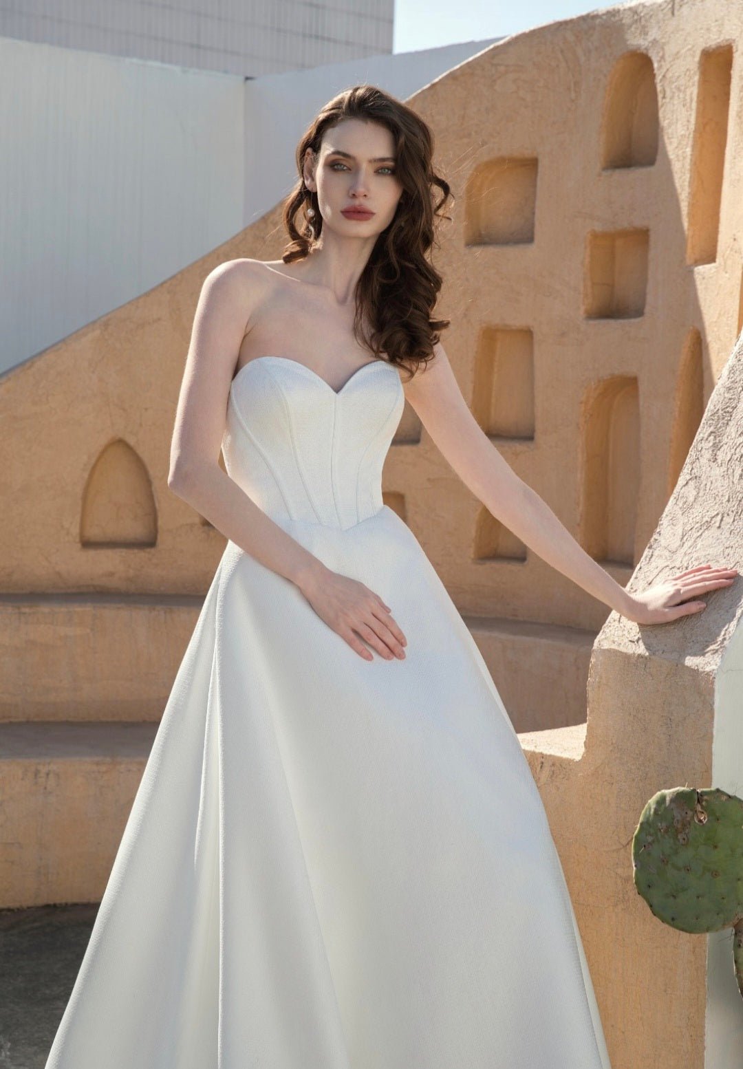 MARITA Brocade A - line gown - Reflections Bridal Studio