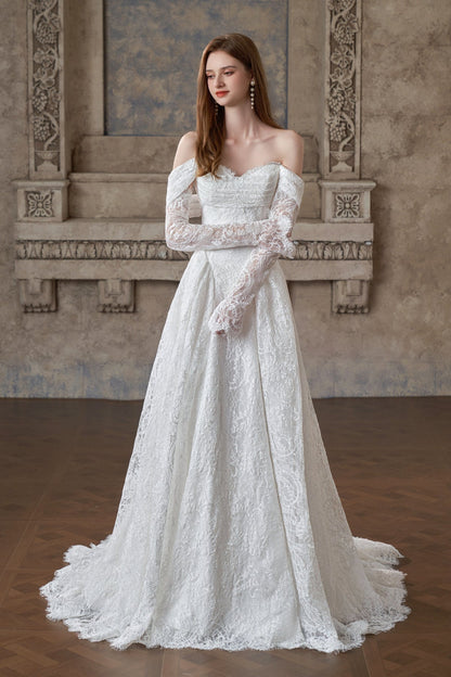 #NICOLETTA Full lace A-line bridal gown - Reflections Bridal Studio