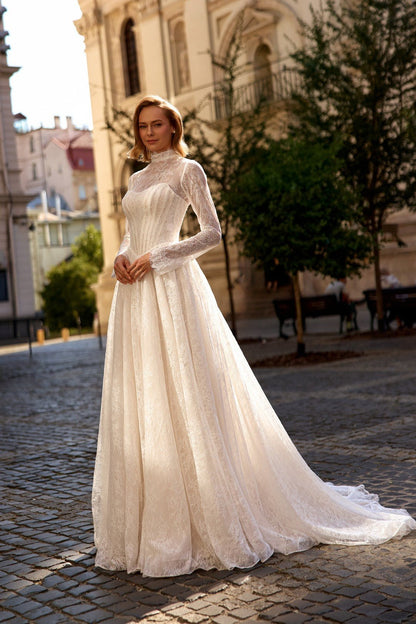 NINO Full chantilly lace gown - Reflections Bridal Studio