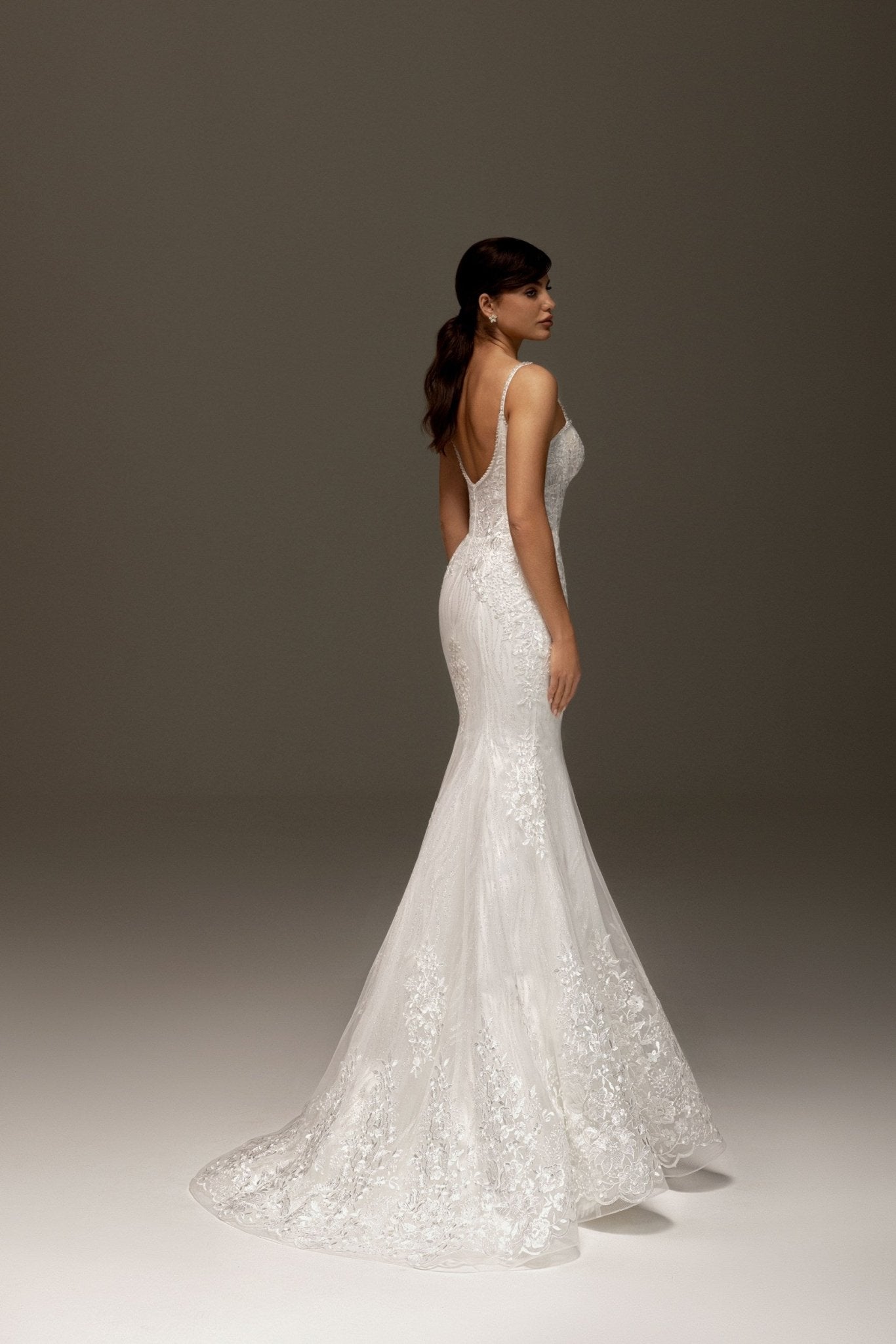 PATRICK - sparkling lace, strapless fishtail - Reflections Bridal Studio