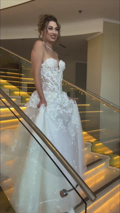 #SAKURA Sparkling 3D floral ballgown