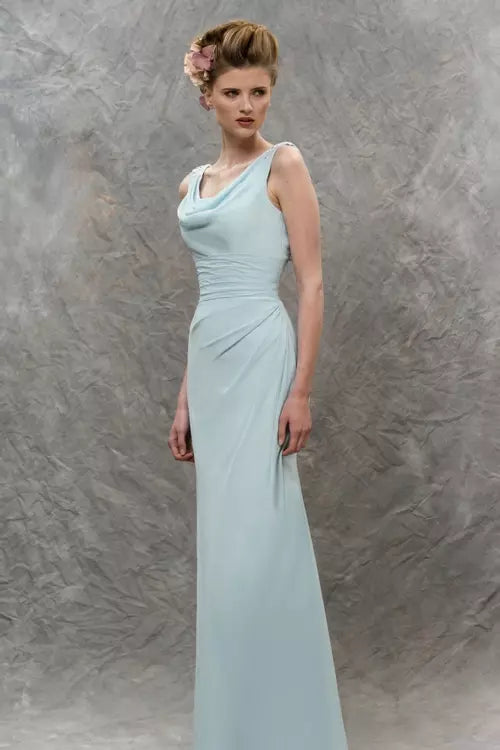 M592 Chiffon with cowl front and back
