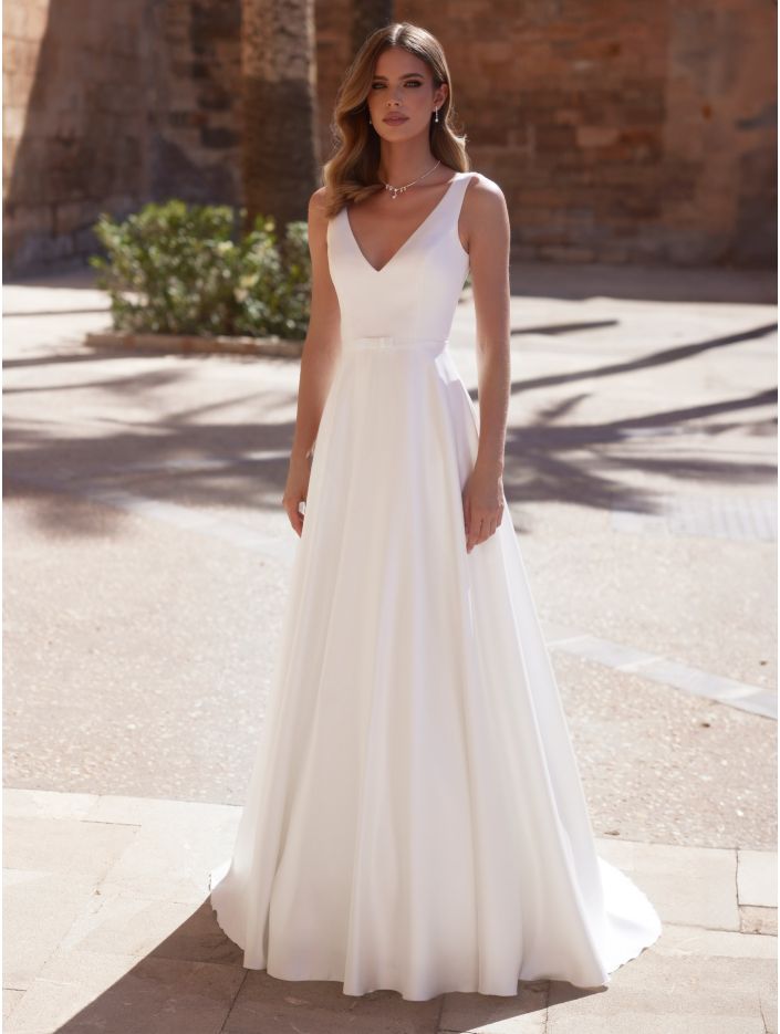 REGINA ARRIVING SOON Mikado A - line gown - Reflections Bridal Studio