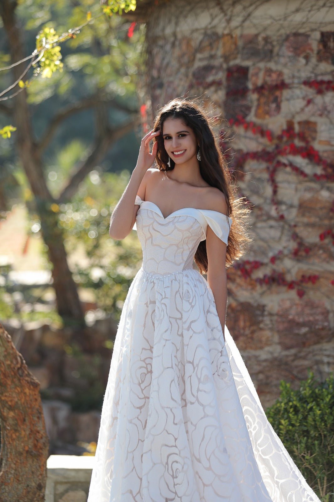 ROSALEEN Arriving 30/10 Floral organza ballgown - Reflections Bridal Studio