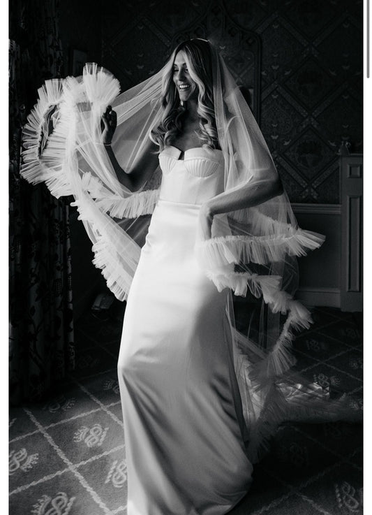 Ruffle edge veil - Reflections Bridal Studio