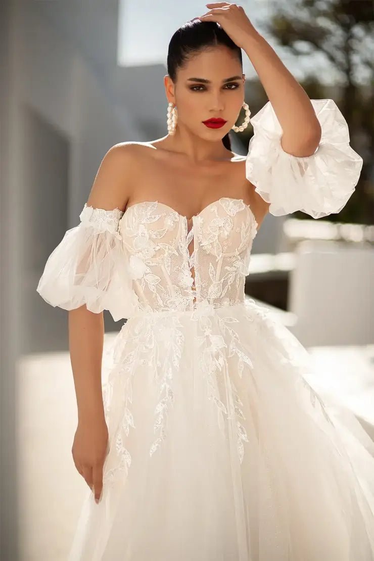 Shea Size 16 princess sweetheart floral lace - Reflections Bridal Studio