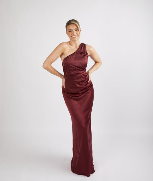 SIX STORIES One Shoulder dress with bow - Reflections Bridal Studio