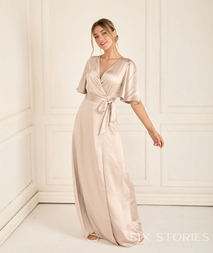 Six Stories wrap over design Size 6 to 22 - Reflections Bridal Studio