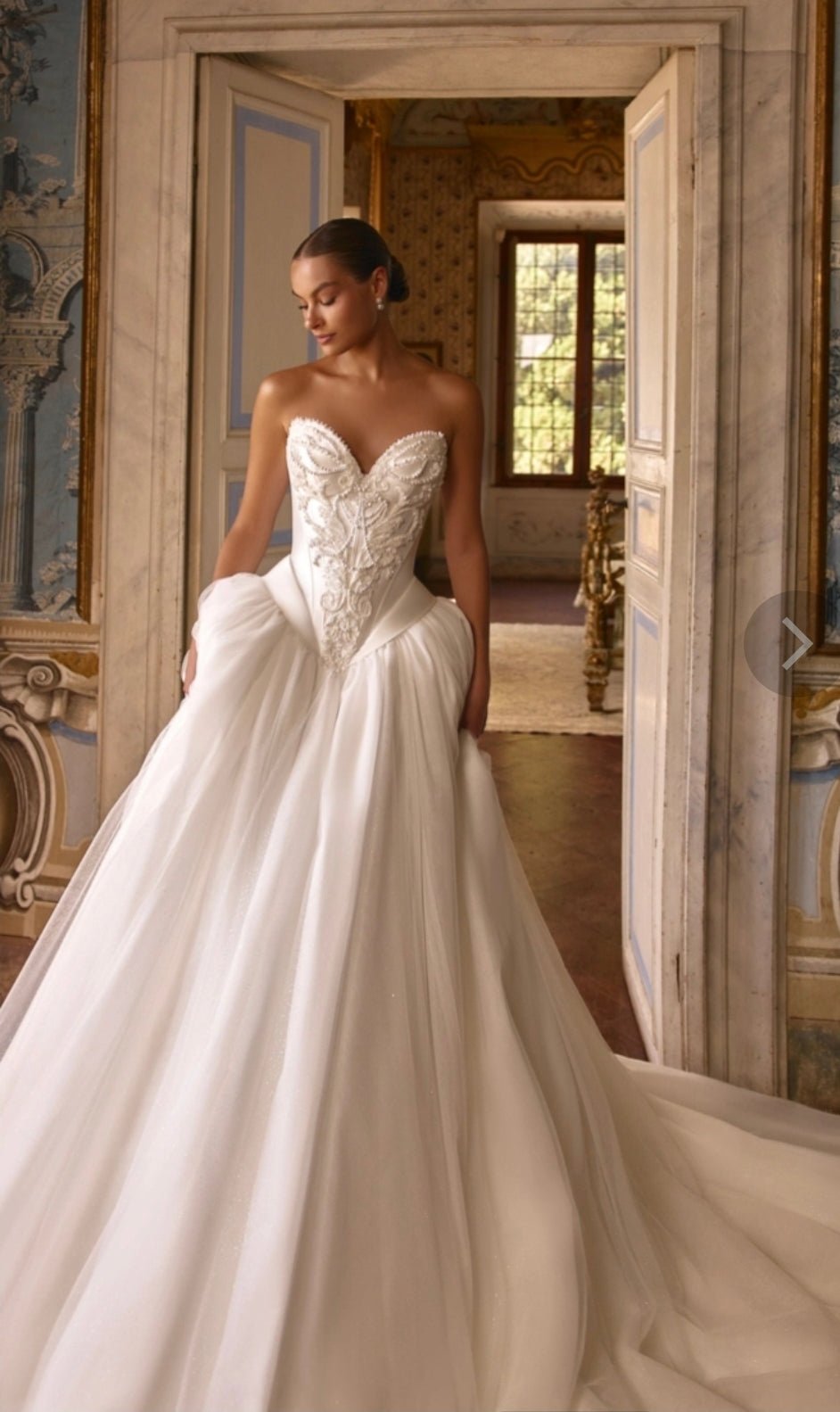 #SOFIANNE Couture gown with pearl embroidery - Reflections Bridal Studio