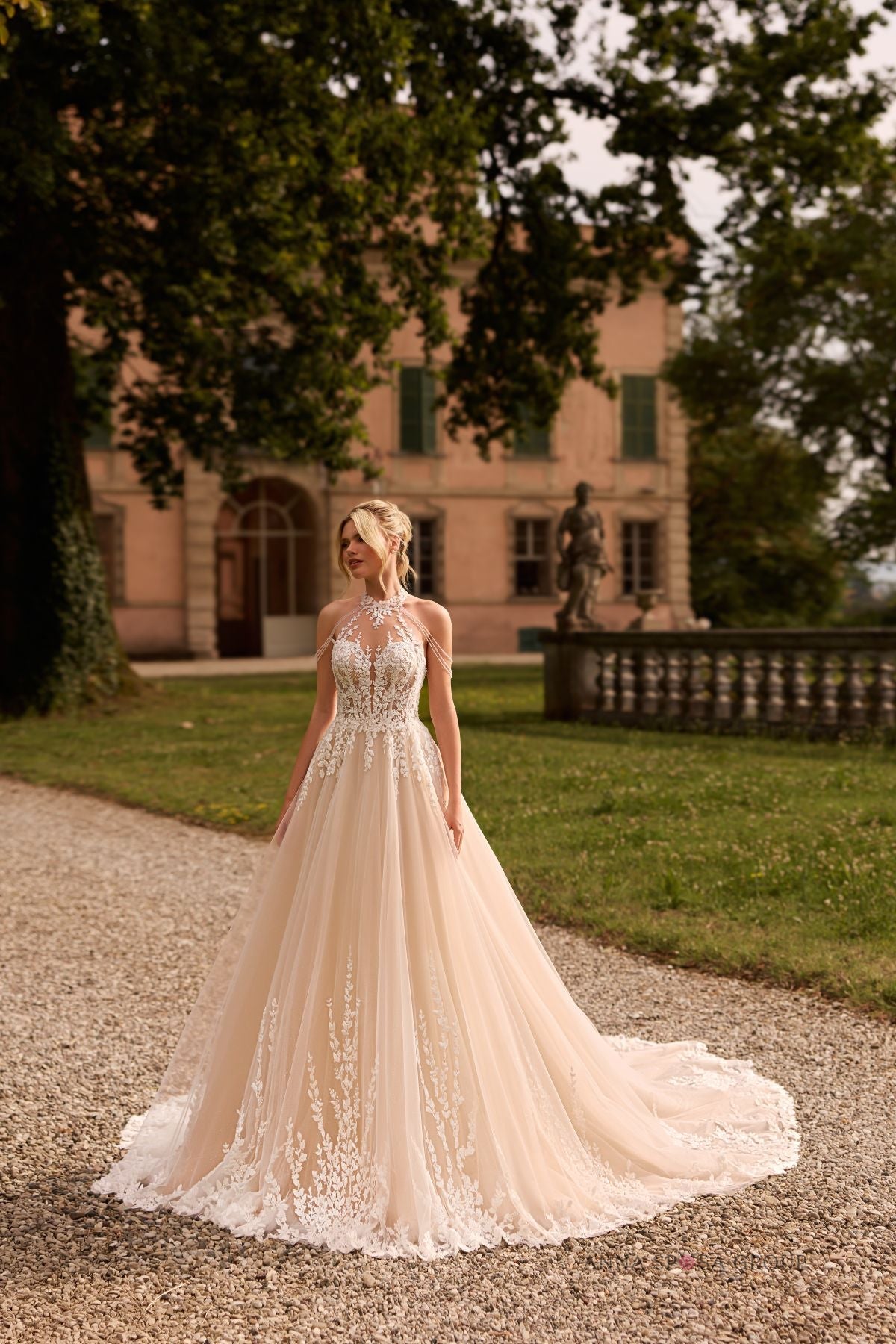 TIDEVIA Halterneck lace ballgown - Reflections Bridal Studio